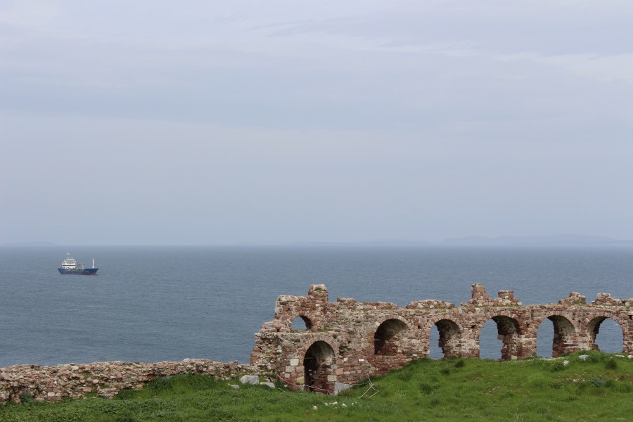 View of the old harbor from Mytilini Castle.